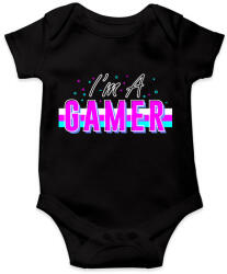 printfashion Gamer vagyok - Baba Body - Fekete (2668184)