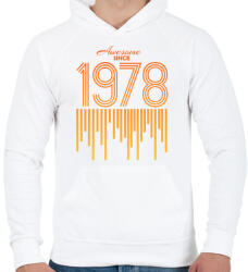 printfashion 1978 - Férfi kapucnis pulóver - Fehér (12151800)