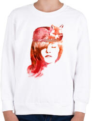 printfashion Sleep fox - Gyerek pulóver - Fehér (234254)