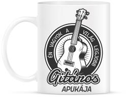 printfashion Én vagyok a világ legjobb gitáros apukája - Bögre - Fehér (6369542)