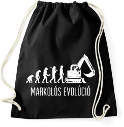 printfashion Markolós evolúció - Sportzsák, Tornazsák - Fekete (4763058)