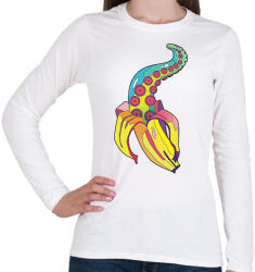printfashion Strange banana - Női hosszú ujjú póló - Fehér (16152497)