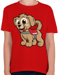 printfashion Rescue Puppy - Gyerek póló - Piros (863964)