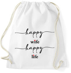 printfashion Happy Wife 1 - Sportzsák, Tornazsák - Fehér (14850367)