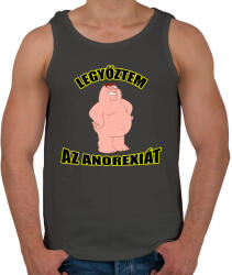 printfashion Legyőztem az anorexiát - Férfi atléta - Sötétszürke (1669753)