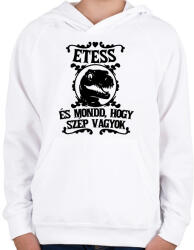 printfashion Etess és mondd, hogy szép vagyok! - Gyerek kapucnis pulóver - Fehér (16408305)