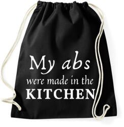 printfashion My abs were made in the kitchen - Sportzsák, Tornazsák - Fekete (2467557)