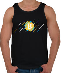 printfashion BITCOIN 4 EVER 64 - Férfi atléta - Fekete (6202639)