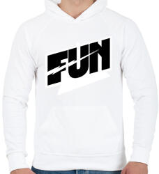 printfashion FUN thunder - Férfi kapucnis pulóver - Fehér (2436487)