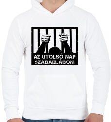 printfashion AZ utolsó nap! - Férfi kapucnis pulóver - Fehér (1855884)