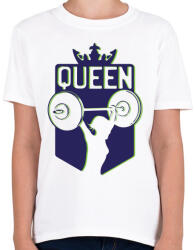 printfashion Fitness királynő - Gyerek póló - Fehér (4375860)