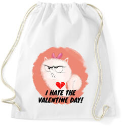 printfashion I HATE VALENTINE DAY - Sportzsák, Tornazsák - Fehér (2146167)