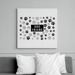 printfashion Dog friend - Vászonkép - Fehér (12576596)