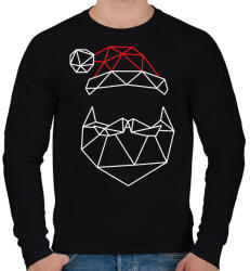 printfashion Vonalas Mikulás - Férfi pulóver - Fekete (9678457)