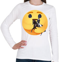 printfashion Lovaglás - Női hosszú ujjú póló - Fehér (13045678)