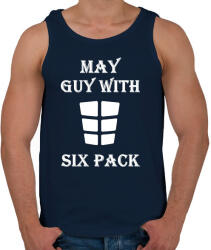 printfashion Májusban született kockás hasú - Férfi atléta - Sötétkék (1402289)