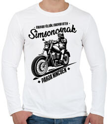 printfashion Simsonosnak párja nincsen - Férfi hosszú ujjú póló - Fehér (4335678)