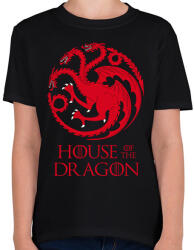 printfashion house of dragon - Gyerek póló - Fekete (9732963)