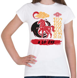 printfashion A ló éve - Női póló - Fehér (7614149)