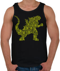 printfashion Kaiju - Férfi atléta - Fekete (213458)