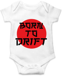 printfashion Born to drift - Baba Body - Fehér (12902542)