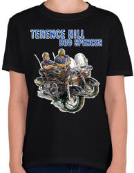 printfashion Bud Spencer és Terence Hill - Gyerek póló - Fekete (8531493)