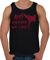 printfashion No karate no life - Férfi atléta - Fekete (7568220)