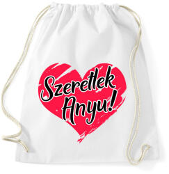printfashion Szeretlek Anyu - Sportzsák, Tornazsák - Fehér (1446625)