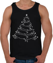 printfashion Malac karácsonyfa - Férfi atléta - Fekete (14713129)