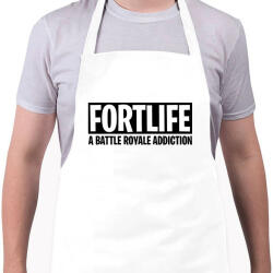 printfashion A battle royale addiction - Fortnite - Kötény - Fehér (4904993)