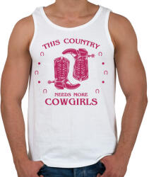 printfashion Cowgirls - Férfi atléta - Fehér (7499413)