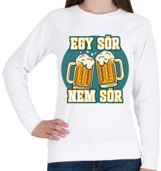 printfashion Egy sör nem sör - Női pulóver - Fehér (16450989)