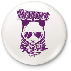 printfashion Őrült panda - Kitűző, hűtőmágnes - Fehér (3073776)