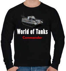 printfashion world of tanks commander - Férfi pulóver - Fekete (1534541)