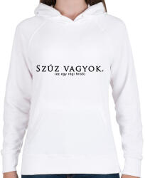 printfashion Szűz vagyok! - Női kapucnis pulóver - Fehér (1886491)
