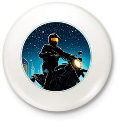 printfashion Motoros - Kitűző, hűtőmágnes - Fehér (16419018)