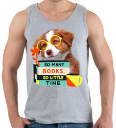 printfashion Kacsavadász retriever kutya könyvekkel - Férfi atléta - Sport szürke (11581067)