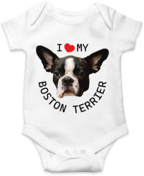 printfashion I love my Boston Terrier - Baba Body - Fehér (7099484)