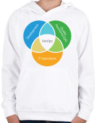 printfashion Szoftver fejlesztő - Gyerek kapucnis pulóver - Fehér (3915188)