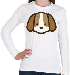 printfashion Husky póló - Női hosszú ujjú póló - Fehér (1014219)