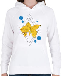printfashion Aranyhal - Női kapucnis pulóver - Fehér (702902)