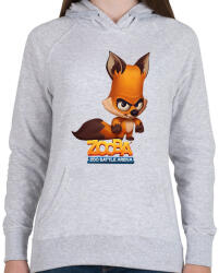 printfashion Zooba - Nix - Női kapucnis pulóver - Sport szürke (1952011)