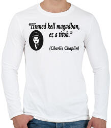 printfashion Hinned kell magadban! - Férfi hosszú ujjú póló - Fehér (4772464)