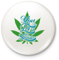 printfashion Repülni tudsz, ha elszívod. - Kitűző, hűtőmágnes - Fehér (3074401)