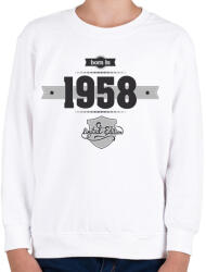 printfashion born-in-1958-(dark&lightgrey) - Gyerek pulóver - Fehér (469940)