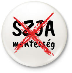 printfashion SZJA Mentesség vége - Kitűző, hűtőmágnes - Fehér (16493322)