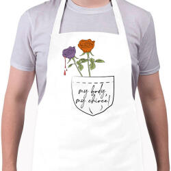 printfashion Az én testem, az én választásom! - Kötény - Fehér (8534907)