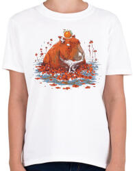 printfashion Capybara - Gyerek póló - Fehér (13587699)
