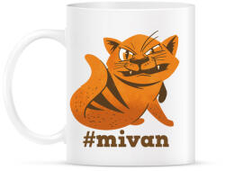printfashion Macska antiszociális - #mivan_Rajztábla 1 - Bögre - Fehér (4203613)