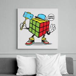 printfashion Kocka mester - Vászonkép - Fehér (6630931)